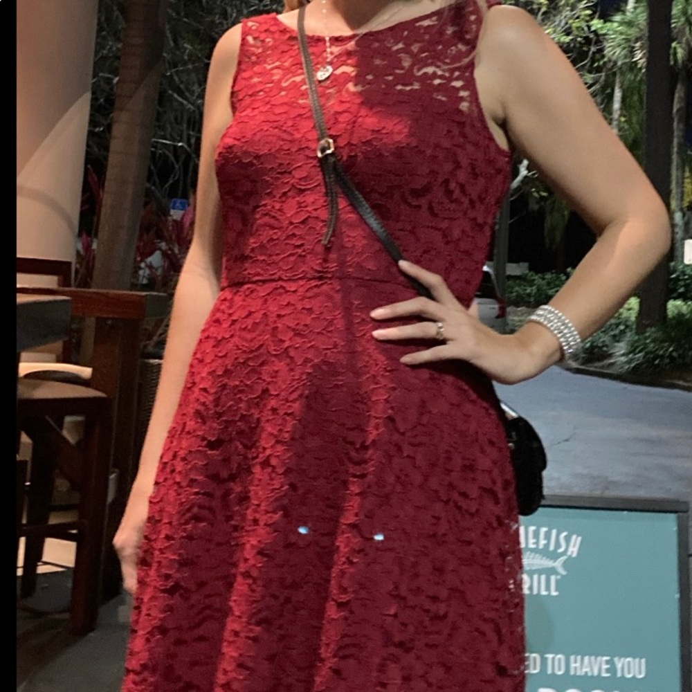 David’s Bridal Apple Lace Bridemaid’s Dress